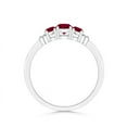 thumbnail image 2 of Angara Natural 0.34 Ct. Ruby with Ruby Classic Ring in Sterling Silver for Women (Ring Size: 11), 2 of 9