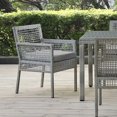 thumbnail image 3 of Modway Aura Outdoor Patio Wicker Rattan Dining Armchair, Multiple Colors, 3 of 7
