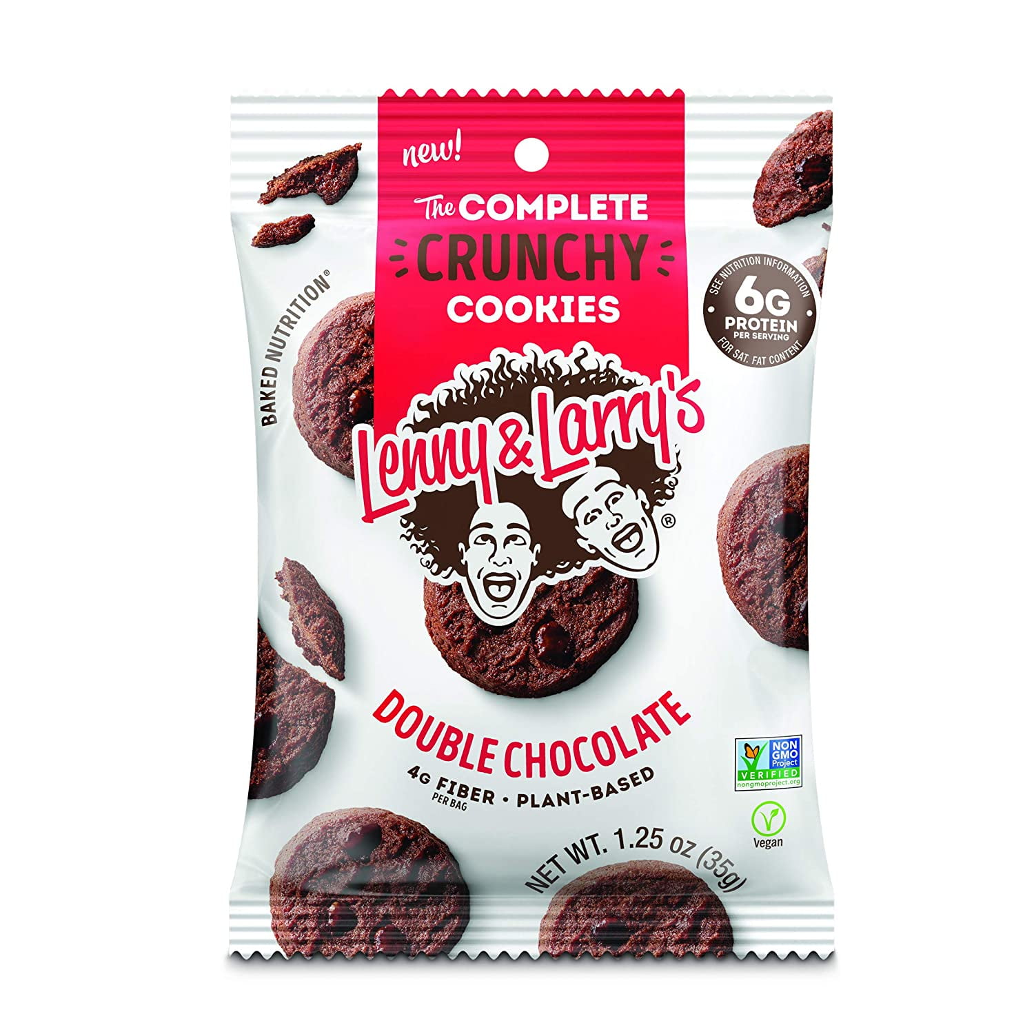 Lenny and Larrys The Complete Crunchy Cookies, Double Chocolate, 1.25