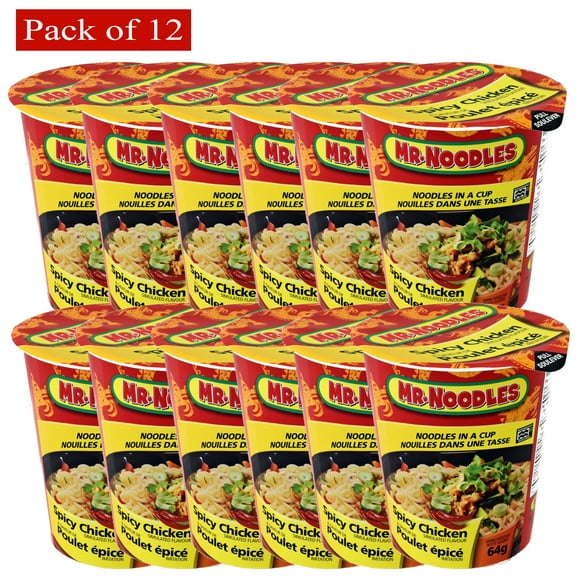 Mr. Noodles Spice Chicken Simulated Flavour in Cup 64gm - Pack of 12