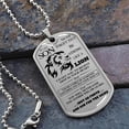 thumbnail image 2 of Gift for Son - Lion Dog Tag - Graphic Military Dog Tag Necklace (Optional Personalized Engraving), 2 of 5