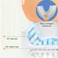 thumbnail image 2 of kurtrusly 2 Pieces Silicone Handheld U Shaped Toothbrushes Portable Manual Toddler Full Mouth Teeth All-Rounded Mouthpiece Gadgets Orange, Large, 2 of 7