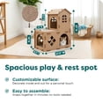 thumbnail image 3 of Furhaven Farmhouse Multi-Level Cat Scratcher Hideout w/ Catnip - Cardboard Brown, One Size Farmhouse Playground One Size Corrugated Scratcher, 3 of 7
