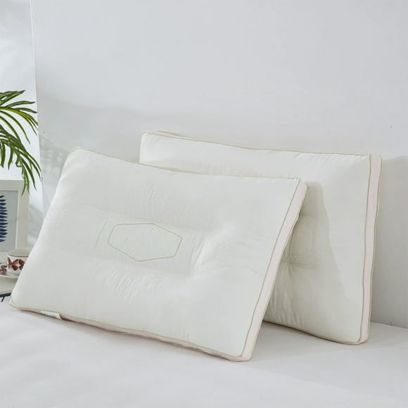 Almohada de soporte para el cuello con diseño contorneado - 29x19 pulgadas - Mezcla de algodón y poliéster - Alivio de presión para personas que duermen boca arriba y de lado