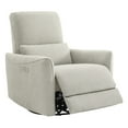 thumbnail image 2 of CHITA Electric Power Recliner Swivel Glider Set of 2, Upholstered Fabric Nursery Chair Living Room Reclining Sofa Chair, Dove, 2 of 13