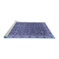 thumbnail image 2 of Ahgly Company Machine Washable Indoor Rectangle Abstract Blue Modern Area Rugs, 4' x 6', 2 of 4