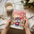 thumbnail image 3 of Happy Valentine’s Day Adorable Alaskan Malamute Puppy Holding Heart Balloon Spiral Bound Journal Alaska Mal Dog Lovers Gifts 5x7in Spiral Notebook - 00030, 3 of 5
