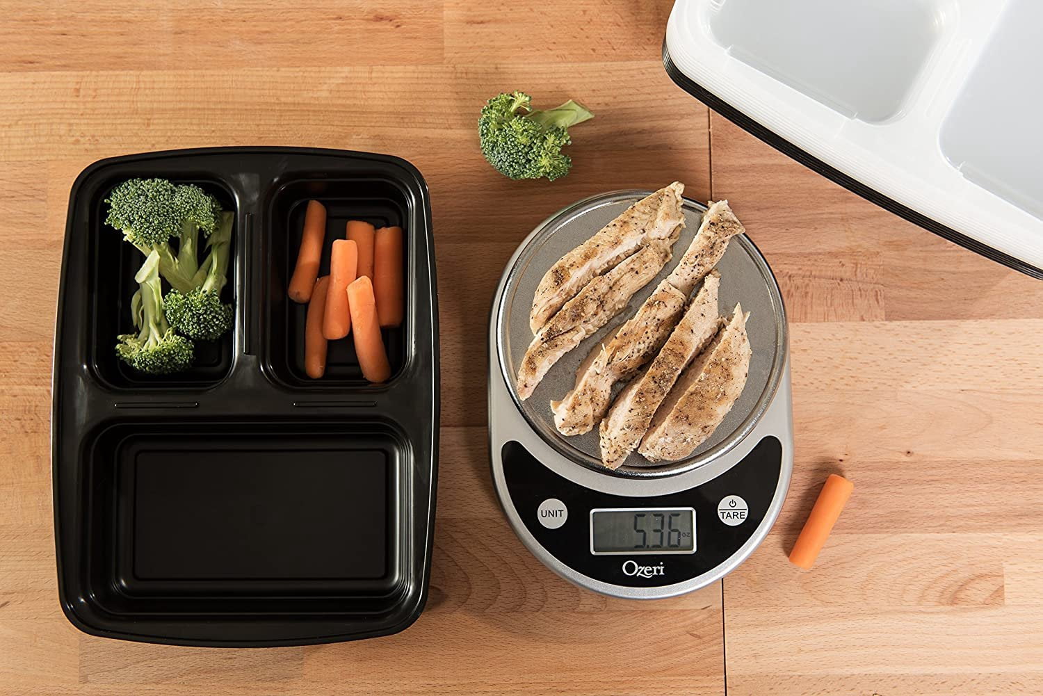 Meal Prep Haven 3 Compartment Food Storage Containers with Lids, Reusable, Microwave and Dishwasher Safe, Bento Lunch Box, Stackable (Set of 7)