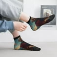 thumbnail image 5 of Bingfone Meditating Golden Retriever Design Patterned Men's Women's Casual Cotton Socks, 5 of 5