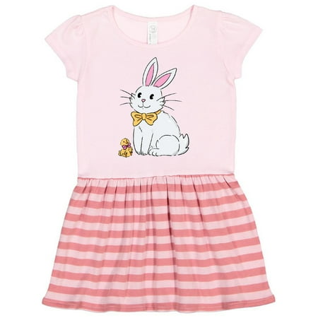 

Inktastic Easter Cute Bunny and Chick Gift Toddler Girl Dress