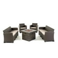 thumbnail image 1 of Noble House Jennings 5 Piece Outdoor Conversation Set in Brown, 1 of 19