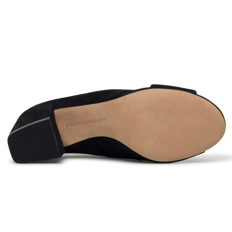 Rebecca Minkoff Women s Ingrid Suede Open Toe Mules 7 Black