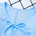 thumbnail image 5 of iiniim Kids Girls' Ballet Dance Wrap Top Cotton V Neck Long Sleeves Cover Up Blouse Light Blue 3, 5 of 7