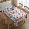 thumbnail image 2 of Pioneer Flower Floral Print Pattern Rectangle Tablecloth 60"x84",Waterproof Polyester Rectangle Table Cloth, Wipeable Spillproof Polyester Tablecloth for Dining, Camping, Indoor and Outdoor, 2 of 5