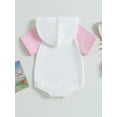 thumbnail image 4 of Wassery Baby Girls Boys Romper 6M 12M 18M 24M Baby Short Sleeve Hooded Newborn Contrast Color Summer Bodysuit Clothes for Girls Boys, 4 of 8