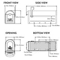 thumbnail image 3 of Architectural Mailboxes Winston™ Heavy duty Steel Metal Post Mounted Mail Box for outside, Rubbed Bronze, Medium USPS Approved Curbside Mailbox, 3 of 9