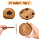 thumbnail image 3 of 16 Posavasos de Madera Sin Terminar, Redondos de 10 cm para Manualidades con Puntos de Silicona Antideslizantes para Manualidades TeñIdas., 3 of 5