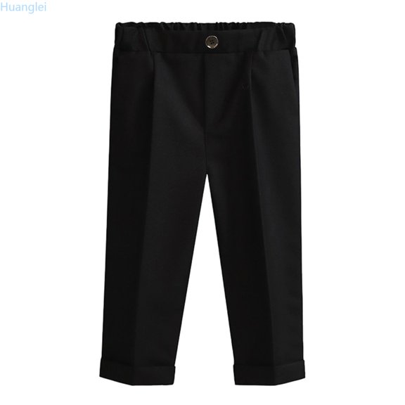 Huanglei Girls Formal Dress Pants Classic Trousers School Performance Wear Casual Comfortable Long Pants For Everyday Outfits Loose Long Trousers