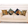 thumbnail image 2 of Juego de 4 fundas de almohada de lino con diseño de gato abstracto de 18.0 x 18.0 in, regalos para amantes de los gatos, almohada divertida para gatos, decoración de guardería, regalos para dueños de, 2 of 5