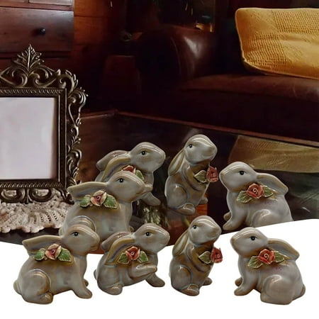 

Ceramic Crafts Ornament Mini Exquisite Porcelain Rabbit Easter Birthday Gift Desktop Ornament Wenchuang Gift