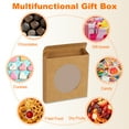 thumbnail image 5 of 16Pcs Soap Packaging Boxes 3.5 x 3.5 x 0.6 Inch Kraft Soap Box for Bakery Candy Packaging Jewelry Display (Brown), 5 of 6