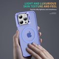 thumbnail image 5 of Skin Feel Compatible with iPhone 15 Pro Max Case Build in Kickstand, Compatible with MagSafe, Matte Translucent Slim Protective Anti-Fingerprint Cover (Light Purple,IP 15 Pro Max), 5 of 9