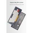 thumbnail image 4 of YK75 84-Key Mechanical Keyboard with Low-Profile Cyan Switches, Tri-Mode Connectivity (2.4G/BT5.0/Type-C), 17 RGB Backlight Effects, 5-Level Brightness, N-Key Rollover, 1850mAh Rechargeable Battery,, 4 of 7