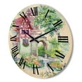 thumbnail image 3 of Designart 'Red Rustic House In The Country Side Landscape' Traditional Wood Wall Clock, 3 of 5