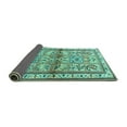 thumbnail image 2 of Ahgly Company Indoor Square Persian Turquoise Blue Traditional Area Rugs, 4' Square, 2 of 4