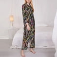 thumbnail image 3 of Lsque Watercolor Romantic Paisley Pattern Long Sleeve Pajama Set for Women - Soft 2-Piece Sleepwear and Loungewear Set with Pockets, Comfy Nightwear-XX-Large, 3 of 7
