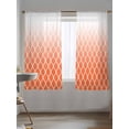 thumbnail image 5 of Abstract Art Sheer Curtains 72 Inch Long 2 Panels, Classic Orange Line Gradient Decoration Light Filtering Rod Pocket Semi Sheer Curtains, Sheer Voile Drapes for Living Room Bedroom, 52"x72", 5 of 5