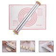 thumbnail image 1 of MORESEC 2Pcs Adjustable Rolling Pin Set, Stainless Steel Dough Roller with 8 Rings, Includes Baking Mat with Measurements, Non-Stick Easy to Clean, 4 Thickness Discs 2mm to 10mm, 1 of 9