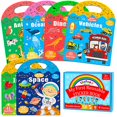 thumbnail image 1 of Libros de pegatinas reutilizables iGeTooy, 6 juegos para niños pequeños de 1 a 3 años, con 246 pegatinas, 1 of 1
