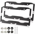 thumbnail image 2 of GZHJMY Cute Cat License Plate Frames, License Plate Covers, 2 Packs Universal Aluminum Tag Frame with 2 Holes & Screw Caps for Front and Rear Car Tags, Elliptical Hole Decorative, 2 of 7