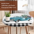thumbnail image 5 of Farmhouse Truck Cacti Flower Fitted Round Tablecloths Table Covers 45"-54",Waterproof Table Cloth for Kitchen Holiday Party Tables Decor, 5 of 9