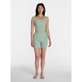 thumbnail image 2 of No Boundaries Cotton Stretch Ribbed Tank Top, Women's XS-XXXL, 2 of 5