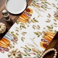 thumbnail image 2 of Pumpkin Sunflower Table Runner, Autumn Thanksgiving Kitchen Dining Table Decoration for Home Party Decor 13x120 Inches, 2 of 9