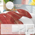 thumbnail image 2 of 3 Piece Red Wood Grain Duvet Cover Set California King,Microfiber Comforter/Quilt Cover with Corner Ties and 2 Pillowcases,Farmhouse Vintage Wooden Rustic Planks Soft Bedding with Zipper Closure, 2 of 8