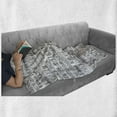 thumbnail image 6 of City Soft Flannel Fleece Throw Blanket, Hand Drawn Continuous Pattern with Italian Style Apartment Houses, Cozy Plush for Indoor and Outdoor Use, 50" x 60", Charcoal Grey and White, by Ambesonne, 6 of 6