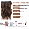 thumbnail image 2 of BUPPLER Halo Hair Extensions 16 Inch Invisible Wire Hair Extensions Adjustable Long Wavy Hair Extensions Synthetic Upgrade 4 Secure Clips in Hairpieces 16 Inch, Dark Brown Blend Medium Brown, 2 of 3