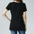 thumbnail image 6 of Fengqque Comfortable and Convenient Women's Nursing Tops Solid Comfortable Short Sleeve T-Shirt Blouse Round Neck Casual Tops, 6 of 6