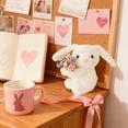 thumbnail image 4 of Stuffed Animal Gift with Rose Funny Cute Mini Rabbit Bear Stuffed Animal Plush Gift for Holiday Easter Valentine Birthday (B), 4 of 6