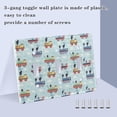 thumbnail image 3 of Yayeee Toggle Light Switch Wall Plate 2-Gang 4.56"x4.48" Decorative Outlet Cover, Colorful Trains, 3 of 7