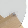 thumbnail image 5 of 31.5 in Modern Side Table with Tempered Glass Top, Round End Table, 5 of 15