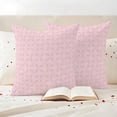 thumbnail image 4 of Pack of 2 Outdoor Pillow Covers 24x24 Inch Waterproof Pink Morocco Throw Pillow Covers,Decorative Couch Pillow Case Sham Geometric Leaf Diamond Lattice Abstract Patio Garden Pillowcases Cushion Cover, 4 of 8