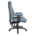 thumbnail image 3 of Professional Dual Function Ergonomic High Back Chair in Dillon Blue Faux Leather, 3 of 7