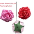 thumbnail image 3 of Caja de regalo de rosas de espuma de polietileno, 25/50 unidades, flores artificiales falsas, decoración de boda, flores para sujetar, 3 of 6