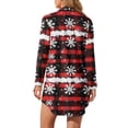thumbnail image 2 of Yuyamidu Buffalo Grid Button Down Nightgowns for Women Snowflake Long Sleeve Night Gowns Christmas Pajama Dress House Dress Plus Size XL Casual Sleepshirts with Pockets, 2 of 7