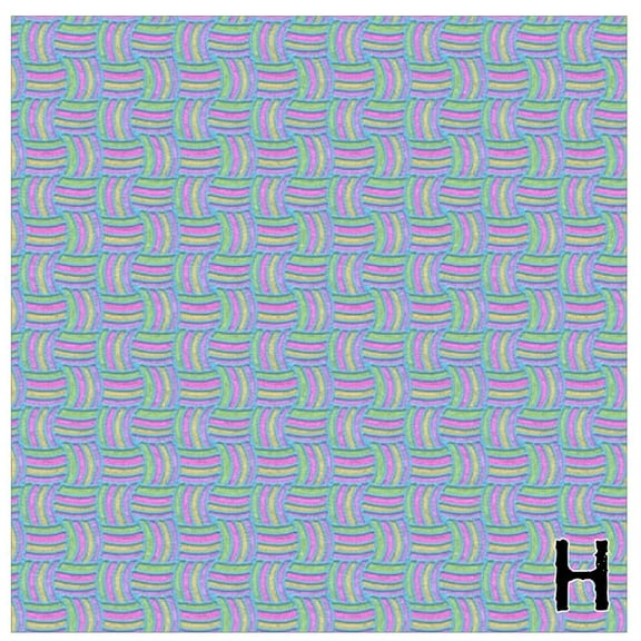 Printed Adhesive Vinyl Pink Embroidery Like Pattern Permanent Adhesive (H)