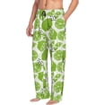 thumbnail image 2 of Xecao Green Various Lemons Men's Straight Lounge Pajama Pants: The Ultimate in Comfortable Sleepwear, 2 of 9